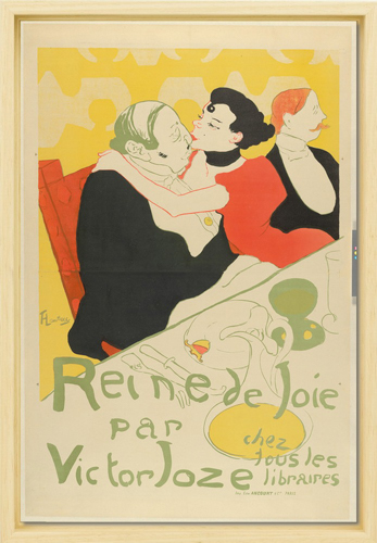 Poster for the novel Reine de joie, moeurs du demi-monde by Victor Joze