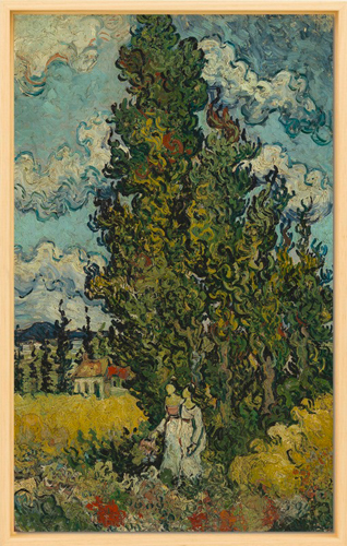 Cypresses and Two Women