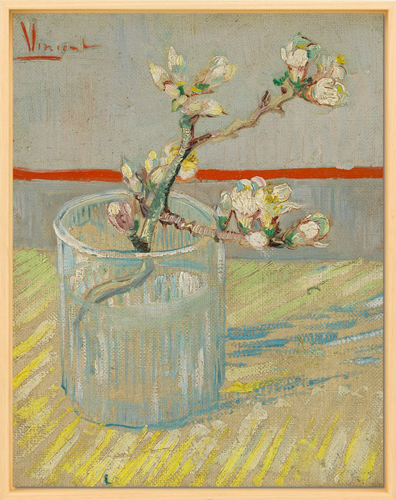 Sprig of Flowering Almond in a Glass